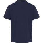 T-shirt oversized de algodão orgânico com gramagem 260 g/m2 Elevate cor azul-marinho segunda vista traseira