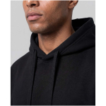 Sweatshirt com capuz oversize em algodão ecológico 280 g/m2 Elevate cor preto vista detalhe 1
