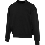Sweatshirt oversize gola redonda em algodão ecológico 280 g/m2 Elevate cor preto