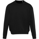 Sweatshirt oversize gola redonda em algodão ecológico 280 g/m2 Elevate cor preto segunda vista frontal