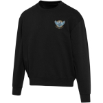 Sweatshirt oversize gola redonda em algodão ecológico 280 g/m2 Elevate cor preto vista impressão serigrafia