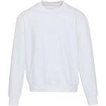 Sweatshirt oversize gola redonda em algodão ecológico 280 g/m2 Elevate cor branco segunda vista frontal
