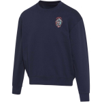 Sweatshirt oversize gola redonda em algodão ecológico 280 g/m2 Elevate cor azul-marinho vista impressão serigrafia