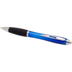 Caneta de clique em plástico reciclado com pega suave e tinta preta cor azul real segunda vista
