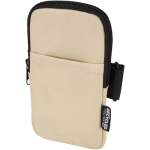 Bolsa para fixar em garrafas repelente à água com fecho e velcro cor castanho