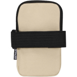 Bolsa para fixar em garrafas repelente à água com fecho e velcro cor castanho segunda vista traseira