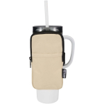 Bolsa para fixar em garrafas repelente à água com fecho e velcro cor castanho terceira vista