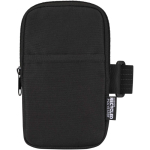 Bolsa para fixar em garrafas repelente à água com fecho e velcro cor preto segunda vista frontal