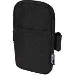 Bolsa para fixar em garrafas repelente à água com fecho e velcro cor preto