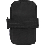 Bolsa para fixar em garrafas repelente à água com fecho e velcro cor preto segunda vista traseira