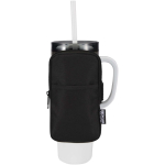 Bolsa para fixar em garrafas repelente à água com fecho e velcro cor preto terceira vista