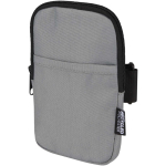 Bolsa para fixar em garrafas repelente à água com fecho e velcro cor cinzento