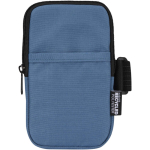 Bolsa para fixar em garrafas repelente à água com fecho e velcro cor azul bondi segunda vista frontal