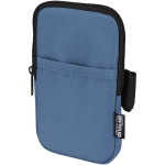 Bolsa para fixar em garrafas repelente à água com fecho e velcro cor azul bondi