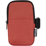 Bolsa para fixar em garrafas repelente à água com fecho e velcro cor mogno segunda vista frontal
