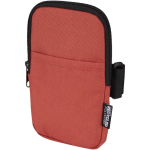 Bolsa para fixar em garrafas repelente à água com fecho e velcro cor mogno