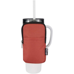 Bolsa para fixar em garrafas repelente à água com fecho e velcro cor mogno terceira vista