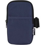 Bolsa para fixar em garrafas repelente à água com fecho e velcro cor azul-marinho segunda vista frontal