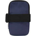 Bolsa para fixar em garrafas repelente à água com fecho e velcro cor azul-marinho segunda vista traseira