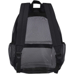 Mochila em rede reciclada transparente com bolso frontal 18L cor preto segunda vista traseira
