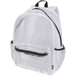 Mochila em rede reciclada transparente com bolso frontal 18L cor branco