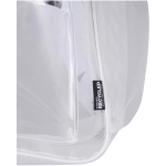 Mochila em rede reciclada transparente com bolso frontal 18L cor branco vista detalhe 1