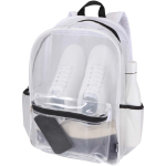 Mochila em rede reciclada transparente com bolso frontal 18L cor branco segunda vista