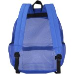 Mochila em rede reciclada transparente com bolso frontal 18L cor azul real segunda vista traseira