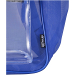 Mochila em rede reciclada transparente com bolso frontal 18L cor azul real vista detalhe 1
