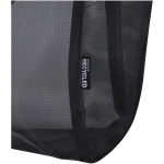 Saco tote transparente em rede reciclada com fecho de correr 23L cor preto vista detalhe 1