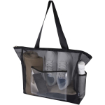 Saco tote transparente em rede reciclada com fecho de correr 23L cor preto segunda vista