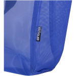 Saco tote transparente em rede reciclada com fecho de correr 23L cor azul real vista detalhe 1