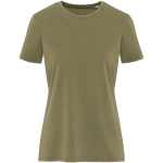 T-shirt senhora manga curta em algodão fiado em anel 160 g/m2 Elevate cor verde-escuro segunda vista frontal