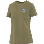 T-shirt senhora manga curta em algodão fiado em anel 160 g/m2 Elevate cor verde-escuro vista impressão serigrafia