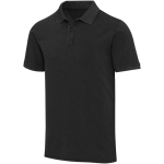 Polo de homem de manga curta em piqué pré-lavado 200 g/m² Elevate cor preto