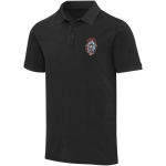 Polo de homem de manga curta em piqué pré-lavado 200 g/m² Elevate cor preto vista impressão serigrafia