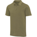 Polo de homem de manga curta em piqué pré-lavado 200 g/m² Elevate cor verde-escuro