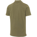 Polo de homem de manga curta em piqué pré-lavado 200 g/m² Elevate cor verde-escuro terceira vista traseira