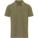 Polo de homem de manga curta em piqué pré-lavado 200 g/m² Elevate cor verde-escuro segunda vista frontal