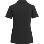 Polo mulher manga curta piqué pré-lavado e pré-encolhido 200 g/m2 Elevate cor preto segunda vista traseira