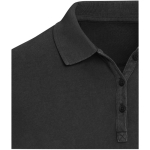 Polo mulher manga curta piqué pré-lavado e pré-encolhido 200 g/m2 Elevate cor preto vista detalhe 1