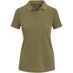 Polo mulher manga curta piqué pré-lavado e pré-encolhido 200 g/m2 Elevate cor verde-escuro segunda vista frontal