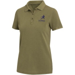 Polo mulher manga curta piqué pré-lavado e pré-encolhido 200 g/m2 Elevate cor verde-escuro vista impressão serigrafia