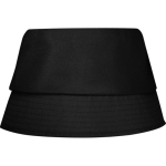 Chapéu leve em poliéster com proteção solar 130 g/m² cor preto segunda vista traseira