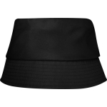 Chapéu leve em poliéster com proteção solar 130 g/m² cor preto segunda vista frontal