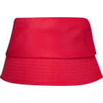 Chapéu leve em poliéster com proteção solar 130 g/m² cor vermelho segunda vista frontal