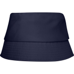 Chapéu leve em poliéster com proteção solar 130 g/m² cor azul-marinho segunda vista frontal