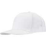 Boné de 6 painéis em sarja de algodão com pala plana 260 g/m2 cor branco