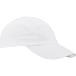 Boné de nylon impermeável com proteção solar 105 g/m2 cor branco vista lateral
