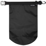Saco impermeável compacto reciclado com fecho enrolável 1L cor preto terceira vista frontal